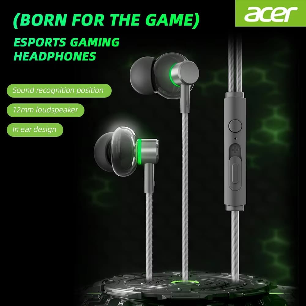 Acer OHW302 Wired Earphones with 3.5mm Jack High-Sensitivity Mic for Compatible Phones - Image 5